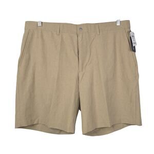 Alfani Shorts Mens 38 Beige Stretch Chino Moisture Wicking Travel Golf Casual